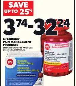 Loblaws LIFE BRAND PAIN MANAGEMENT PRODUCTS offer