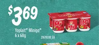 Loblaws YOPLAIT MINIGO , 6X60G offer