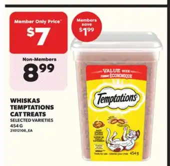 Loblaws WHISKAS TEMPTATIONS CAT TREATS, 454G offer