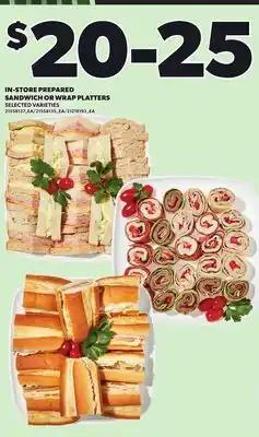 Loblaws IN-STORE PREPARED SANDWICH OR WRAP PLATTERS offer