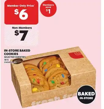 Loblaws IN-STORE BAKED COOKIES, 18'S offer