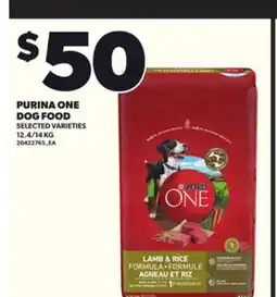 Loblaws PURINA ONE DOG FOOD 12.4/14KG offer