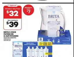 Loblaws BRITA 5-PACK FILTERS OR 8-CUP PITCHERS offer