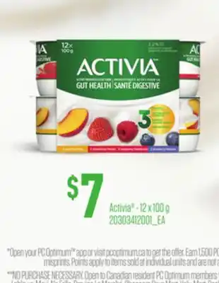 Loblaws ACTIVIA - 12X100G offer