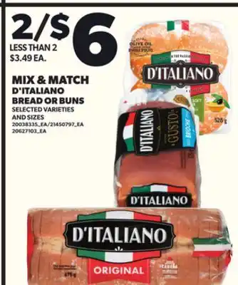 Loblaws D'ITALIANO BREAD OR BUNS offer