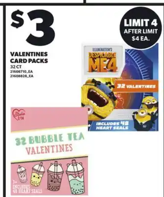 Loblaws VALENTINES CARD PACKS, 32 CT offer