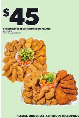 Loblaws CHICKEN WINGS OR WINGS N TENDERS PLATTER SERVES 8-10 offer