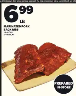 Loblaws MARINATED PORK BACK RIBS offer