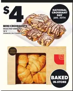 Loblaws MINI CROISSANTS, 10'S offer