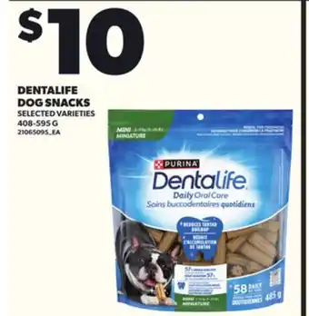 Loblaws DENTALIFE DOG SNACKS, 408-595G offer