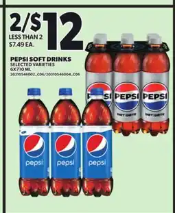 Loblaws PEPSI SOFT DRINKS 6X710ML offer