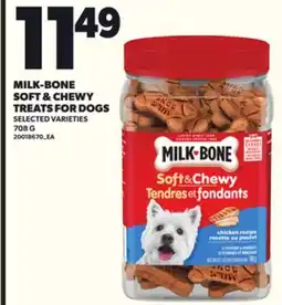 Loblaws MILK-BONE SOFT & CHEWY TREATS FOR DOGS 708G offer