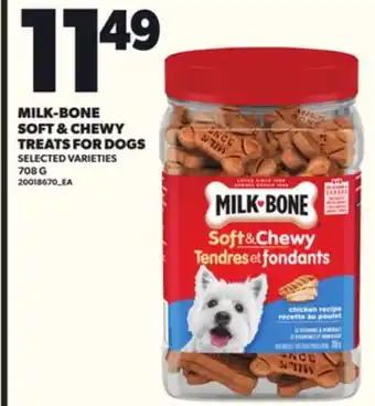 Loblaws MILK-BONE SOFT & CHEWY TREATS FOR DOGS 708G offer