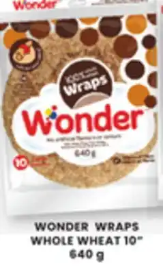 Loblaws WONDER WRAPS WHOLE WHEAT 10, 640g offer