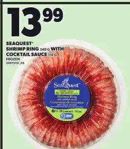 Loblaws SEAQUEST SHRIMP RING 340G WITH COCKTAIL SAUCE 114G offer