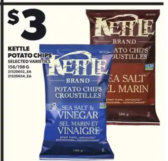 Loblaws KETTLE POTATO CHIPS, 156/198G offer