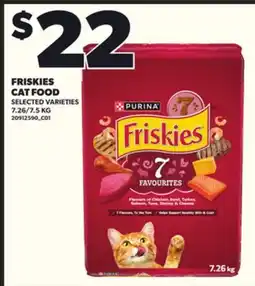 Loblaws FRISKIES CAT FOOD 7.26/7.5KG offer