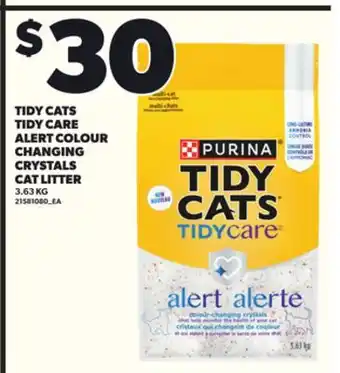 Loblaws TIDY CATS TIDY CARE ALERT COLOUR CHANGING CRYSTALS CAT LITTER 3.63KG offer