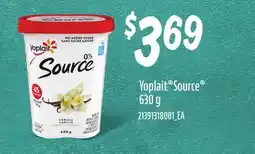 Loblaws YOPLAIT SOURCE 630g offer