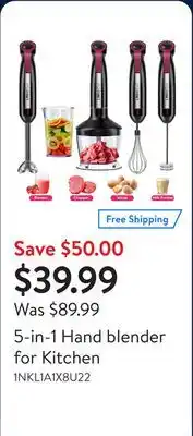 Walmart 5-in-1 Hand blender for Kitchen offer