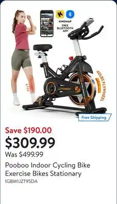 Walmart Pooboo Indoor Cycling Bike Exercise Bikes Stationary offer