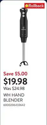 Walmart WH HAND BLENDER offer