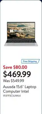 Walmart Auusda 15.6 Laptop Computer Intel offer