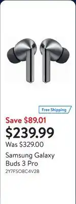 Walmart Samsung Galaxy Buds 3 Pro offer