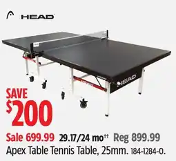 Canadian Tire Head Apex Table Tennis Table, 25mm offer