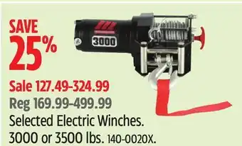 Canadian Tire Champion Power Equipment Selected Electric Winches offer