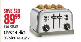 Canadian Tire Cuisinart Classic 4-Slice Toaster offer