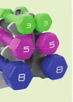 Canadian Tire CAP 32-lb Neoprene Dumbbell Set with Rack offer