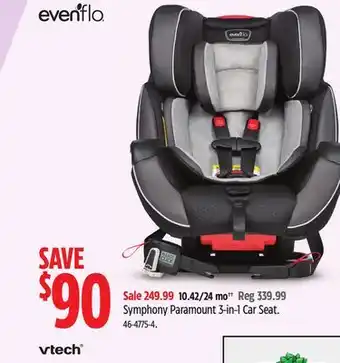 Canadian Tire Symphony Paramount 3-in-1 Car Seat offer