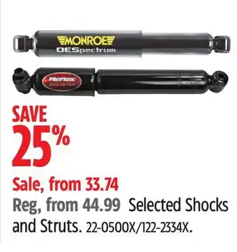 Canadian Tire Selected Monroe Shocks & Struts Shocks and Struts offer