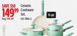 Canadian Tire Green Pan Ceramic Cookware Set offer