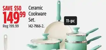 Canadian Tire Green Pan Ceramic Cookware Set offer