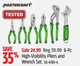 Canadian Tire Mastercraft High-Visibility Pliers and Wrench Set offer