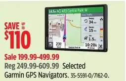 Canadian Tire Selected Garmin GPS Navigators offer