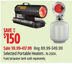 Canadian Tire Remington Heaters Selected Portable Heaters offer