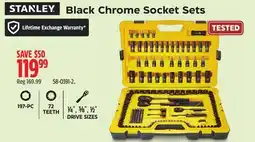 Canadian Tire Stanley Black Chrome Socket Sets offer