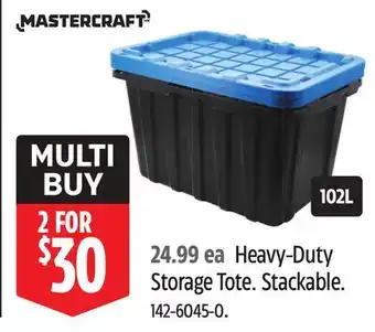 Canadian Tire Mastercraft Heavy-Duty Storage Tote offer