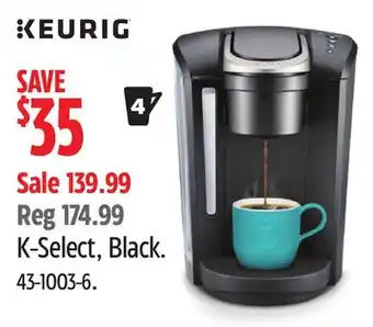 Canadian Tire Keurig K-Select, Black offer