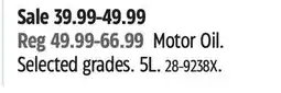 Canadian Tire Castrol Motor Oil offer