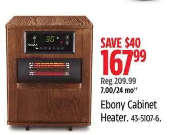 Canadian Tire NOMA Ebony Cabinet Heater offer