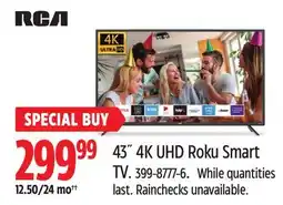 Canadian Tire RCA 43 4K UHD Roku Smart TV offer