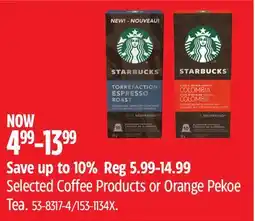 Canadian Tire Folgers Selected Coffee Products or Orange Pekoe Tea offer