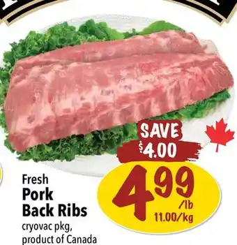 Farm Boy Fresh Pork Back Ribs offer