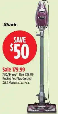 Canadian Tire Shark Rocket Pet Plus Corded Stick Vacuum offer