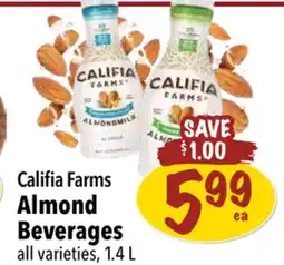 Farm Boy Califia Farms Almond Beverages offer