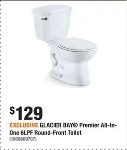 Home Depot EXCLUSIVE GLACIER BAY Premier All-In-One 6LPF Round-Front Toilet offer